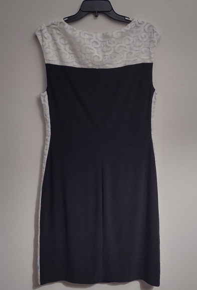 Chaps Black/White Mini Dress - XL - Picture 3 of 4